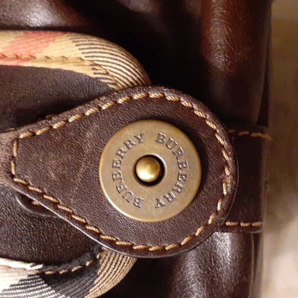 BURBERRY LEATHER NOVA SATCHEL EUC VINTAGE - Picture 5 of 15